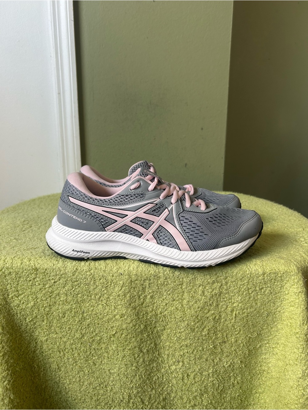 ASICS Gray and Light Pink Women's Running Sneakers Like New